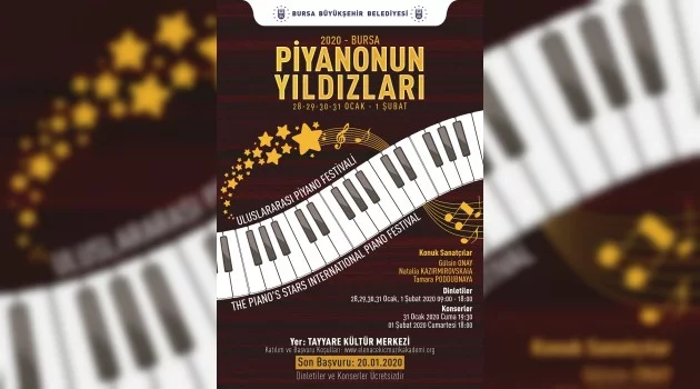 Piyanonun yıldızları Bursa’da buluşuyor