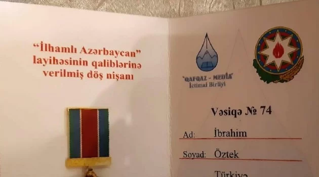 Prof. Dr. İbrahim Öztek, “İhamlı Azerbaycan” nişanı ile ödüllendirildi
