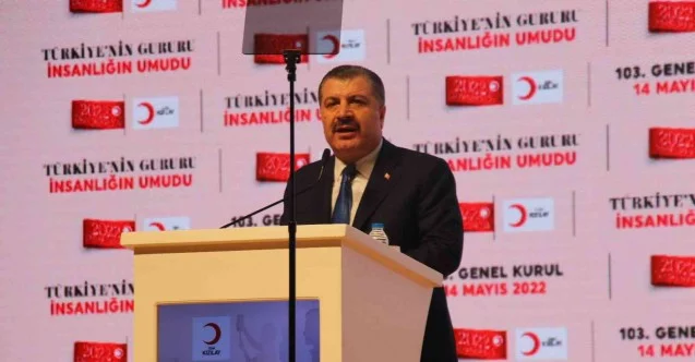 Sağlık Bakanı Fahrettin Koca, Türk Kızılay 103. Genel Kurulu’nda konuştu