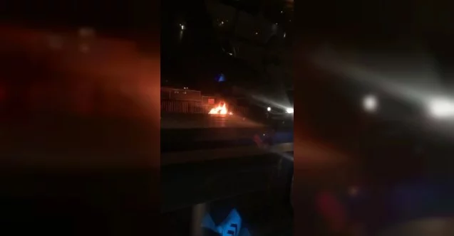 Şehrin en işlek caddesinde motorunu ateşe verip gitti