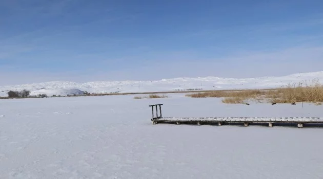 Sibirya soğukları gölleri buza çevirdi