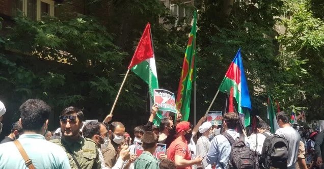 Tahran’da Filistin’e destek gösterisi yapıldı