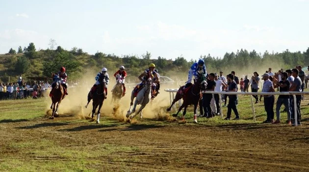 Taşköprü’de düzenlenen at yarışları nefesleri kesti