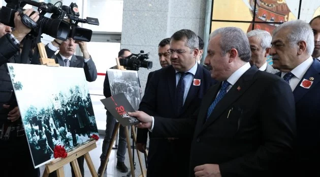 TBMM Başkanı Şentop, 20 Ocak katliamı sergisini açtı