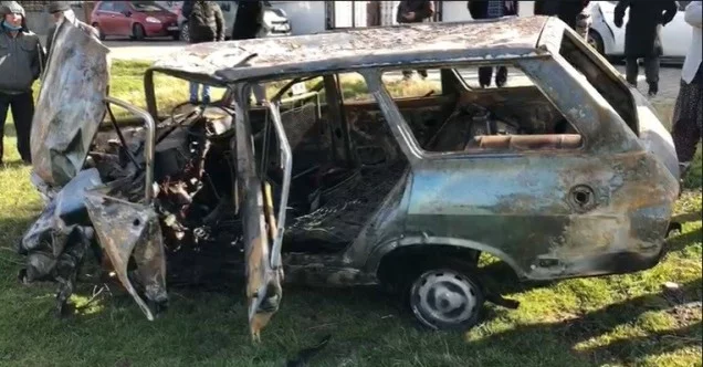 Tekirdağ’da feci kaza: Sıkıştığı otomobilde yanarak can verdi