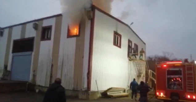 Trabzon’da soğuk hava deposunda yangın