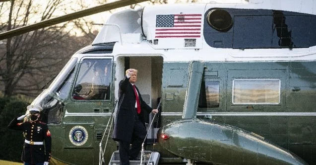 Trump, Beyaz Saray’a veda etti