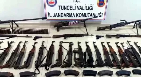Tunceli'de 8 sığınak imha edildi; çok sayıda silah ele geçirildi