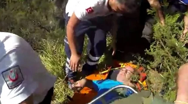 Uludağ gezisinde ayağı kırılan şahıs askeri helikopterle hastaneye kaldırıldı