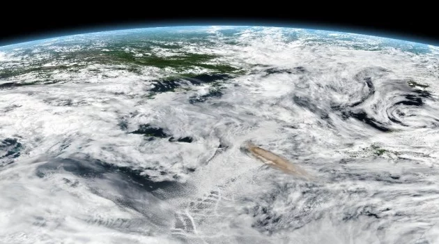 Volkan patlaması uzaydan fotoğraflandı