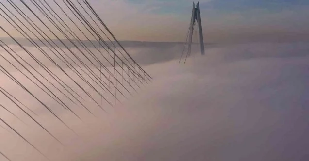 Yavuz Sultan Selim Köprüsü bulutların üstünde