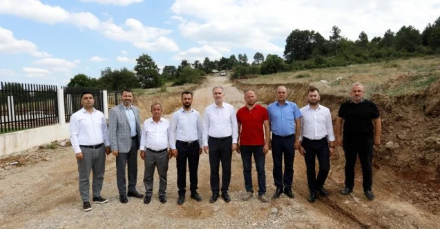 İnegöl Yeniceköy’de 4 km yeni yol hattı oluşturuluyor