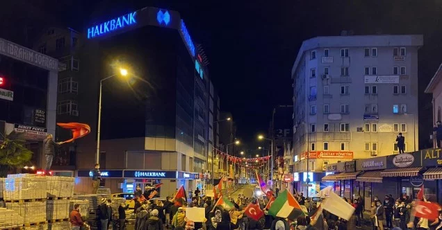 Zonguldak’ta İsrail’e tepki gösterisi
