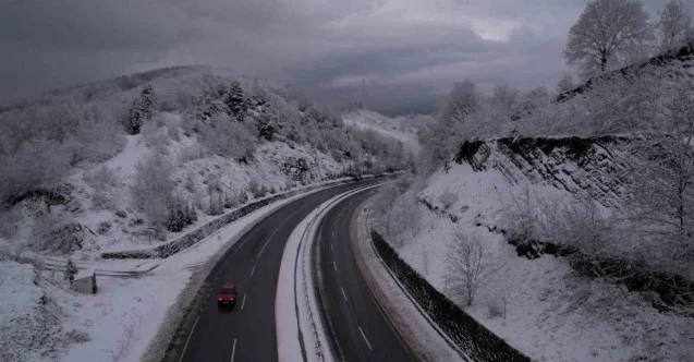 Zonguldak’ta kar manzaraları havadan görüntülendi